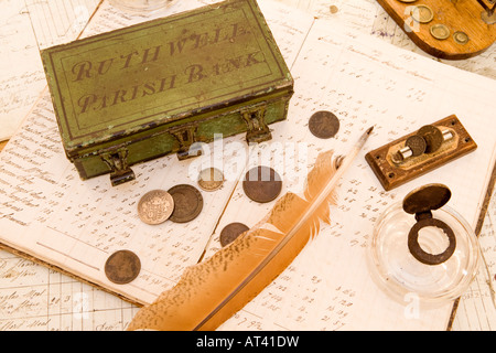 Runenkästchen Savings Bank Museum starten von Dr. Henry Duncan die tatsächliche Bank, wo das Geld wurde gehalten und die Konten buchen Scotland UK Stockfoto