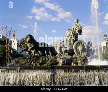 Geographie / Reisen, Spanien, Madrid, Brunnen Fuente De La Cibeles auf dem Paseo del Prado Stockfoto
