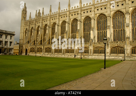 Blick auf vorderen Hof und Kapelle King College in Cambridge Stockfoto