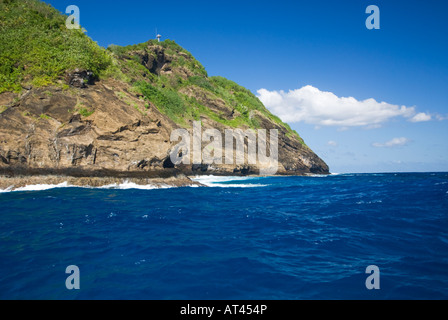 APULIMA Insel blaue Lagune SAMOA südöstlichen Upolu Insel in den Gewässern der Sonne blauer Himmel Wolke grünen Rock Sonnenstein Stockfoto