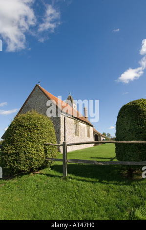 St. Huberts Kirche Idsworth Hampshire England UK 1053AD mit Wandmalereien des 14. Jahrhunderts Stockfoto