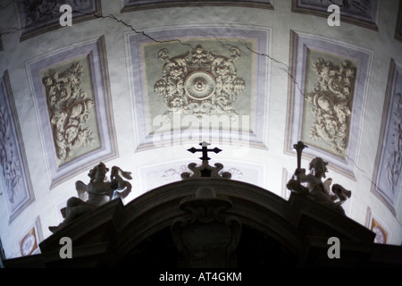 Decke des Eingang Halle, Santa Maria Sopra Minerva Basilica, Rom Stockfoto