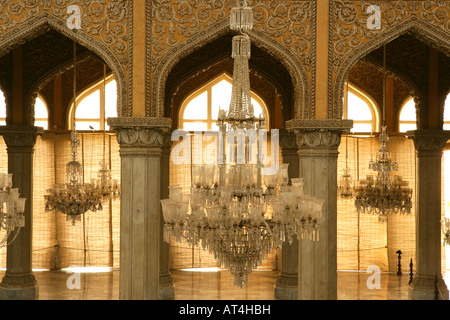 Opulenz des Khilwat Mubarak im ChowMahalla-Palast, Hyderabad, Indien Stockfoto