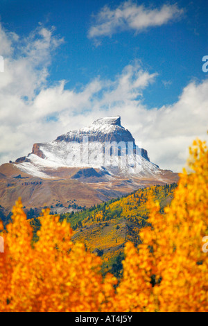 Uncompahgre Peak und Wildnis von Slumgullion Pass auf Autobahn 149, Colorado Stockfoto