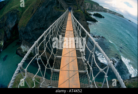 Carrick-A-Rede Rope Bridge County Antrim-Nordirland Stockfoto