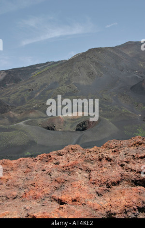 Den Ätna Sizilien sekundäre Krater in der Nähe von Refugio Sapienza Stockfoto