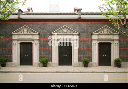Straße Szene drei Türen Xintiandi Gebiet von Shanghai China Stockfoto