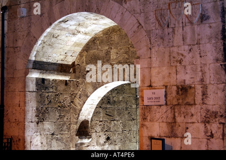 Stadttor - Elefanten Turm in Cagliari, Sardinien, Italien. Stockfoto