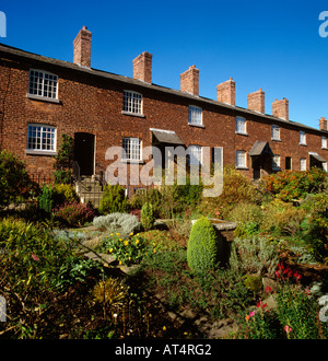 UK Cheshire Wilmslow Styal Dorf National Trust Miillworkers Reihenhäuser Stockfoto