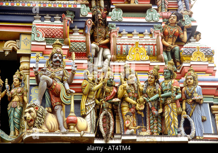 Sri Lanka Colombo Religion dekorative Hindu Tempel Gopuram Stockfoto