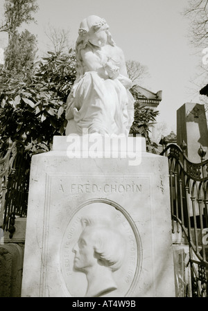 Grab des Komponisten Frédéric Chopin in Pere Lachaise Friedhof in der Stadt von Paris In Frankreich In Europa Stockfoto