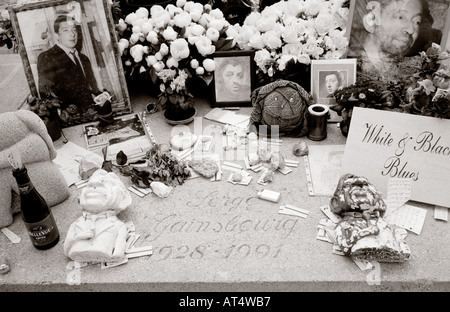 Serge Gainsbourg Grab im Friedhof von Montparnasse in der Stadt von Paris In Frankreich In Europa Stockfoto