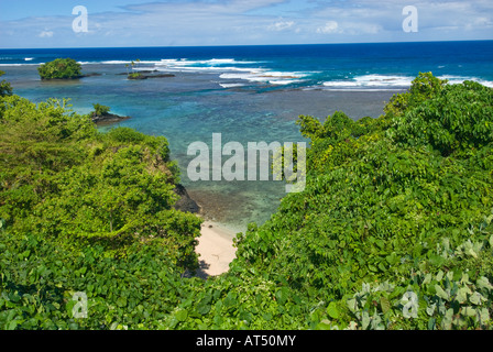 Strand von AUFAGA blaue Lagune SAMOA südöstlichen Upolu Stockfoto