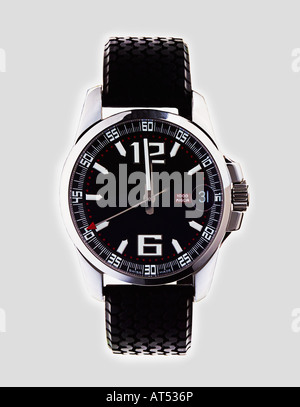 Uhr Mitternacht an Silvester Stockfoto