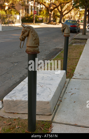 Hitching Pfosten. New Orleans, Louisiana, USA. Stockfoto