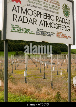 Atmosphärische Forschung Radarstation, University of Wales, Aberystwyth UK Stockfoto