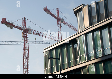 Turm Kräne und Büros in Liverpool 1 Stadtumbau die größte shopping-Entwicklung in Europa Stockfoto
