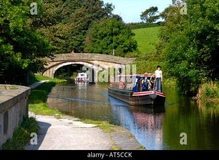 Lancaster Canal geht über Fluß Lune ein Aquädukt, in der Nähe von Lancaster, Lancasshire UK Stockfoto