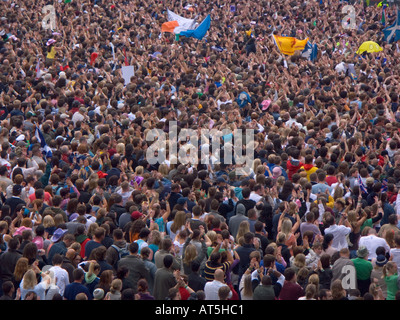 Der Endspurt Live8-Konzert in Edinburgh Juli 2005 Stockfoto