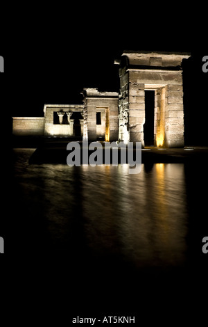 Der Tempel von Debod ist ein antiker ägyptischer Tempel, der im Süden von Ägypten während des 2. Jahrhunderts v. Chr. erbaut wurde Stockfoto