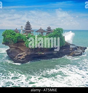 Tanah Lot Tempel auf der Insel Bali in Indonesien Stockfoto