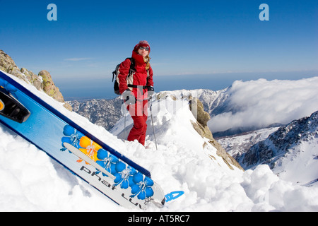 Abseits der Pisten in Campanelle Ghisoni Korsika Frankreich Stockfoto