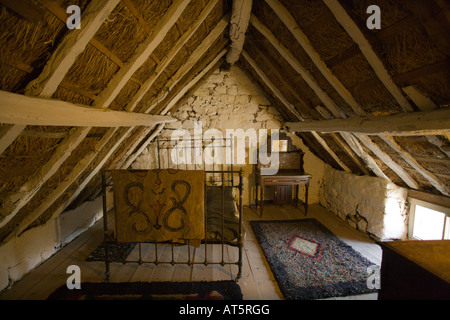 Ein Schlafzimmer im Auslauf Haus The Old Sun Inn ESK North Yorkshire Moors England Stockfoto