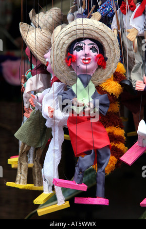 Mexikanische Marionetten auf Olvera Street in El Pueblo de Los Angeles Stockfoto