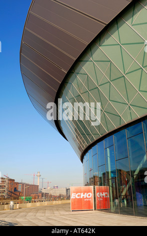 Der Liverpool Echo Arena am Kings Dock Uferpromenade in Liverpool. Stockfoto