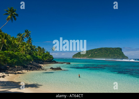 Lalomanu Beach blaue Lagune SAMOA südöstlichen Upolu FAOFAO beach Stockfoto