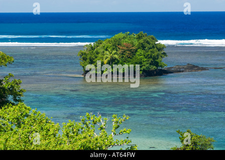 Strand von AUFAGA blaue Lagune SAMOA südöstlichen Insel Upolu in der Sonne Stockfoto