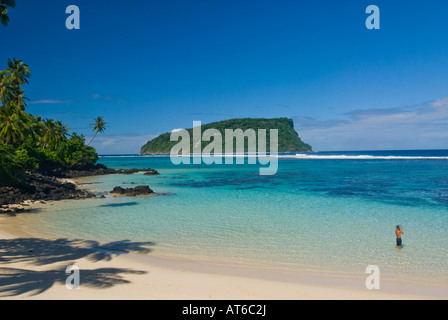 Lalomanu Beach blaue Lagune SAMOA südöstlichen Upolu FAOFAO beach Stockfoto