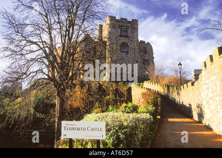 Staffordshire Tamworth Zentrum Burg Stockfoto