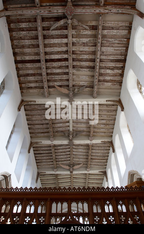 Kirche von Blythburgh Decke Stockfoto