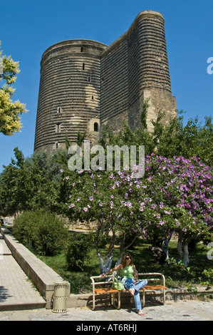 Maiden Tower in Baku, Aserbaidschan Stockfoto