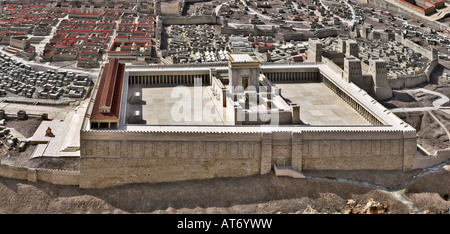 Modell von Jerusalem aus der Zeit des zweiten Tempels Stockfoto