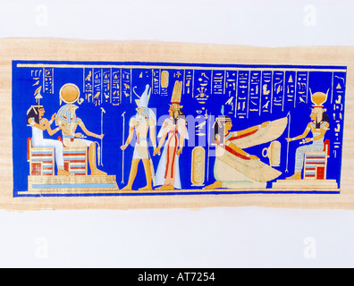 Ägypten Papyrus Hathor-Horus Maat Königin Nefertari Maat Göttin der Wahrheit Horus ist wobei Nefertari, zwei Horus Paradise Stockfoto