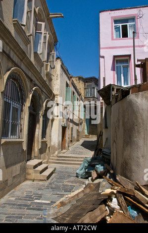 Eine Gasse in der Altstadt von Baku, Aserbaidschan Stockfoto