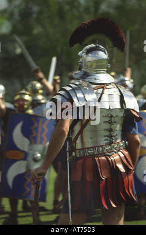 Zenturio der Roman Army im Frack am Lunt Fort in Baginton in der Nähe von Coventry England UK Stockfoto