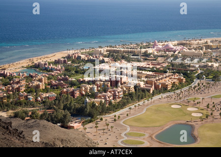 Taba Heights Sinai Ägypten Nordafrika Februar Blick auf diesen Zweck errichtete Resort am Golf von Aqaba Stockfoto