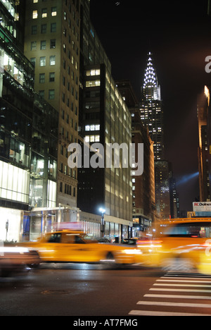 gelben Taxis in manhattan Stockfoto