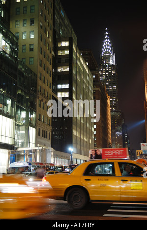 gelben Taxis in manhattan Stockfoto