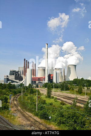 Kraftwerk Frimmersdorf Deutschland für die Herstellung von Strom Stockfoto