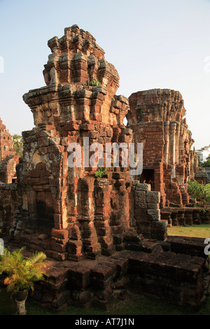 Khmer Tempelruinen Thailand Phetchaburi Wat Kamphaeng Laeng Stockfoto