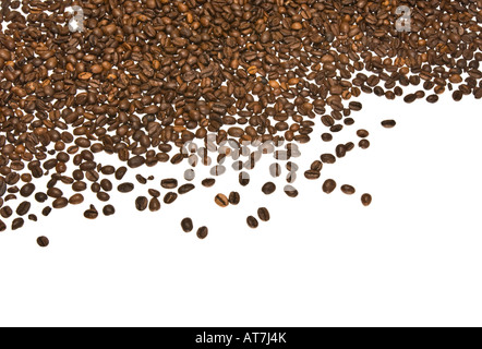 Espresso klein Kaffeebohnen Kaffebohnen Ausschnitt viel Haufen Haufen Haufen Anhäufung Makro Makro Nahaufnahme closeup Stockfoto