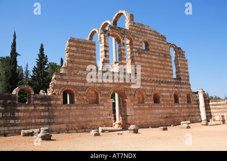 Die große Palast Umayyad Periode Ruinen in der antiken Stadt Aanjar Bekka Tal Libanon Stockfoto