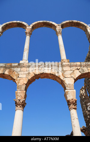 Die große Palast Umayyad Periode Ruinen in der antiken Stadt Aanjar Bekka Tal Libanon Stockfoto