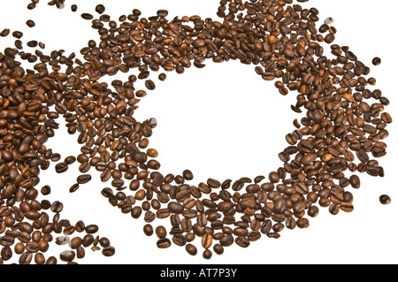 Espresso klein Kaffeebohnen Kaffebohnen Ausschnitt viel Haufen Haufen Haufen Anhäufung Makro Makro Nahaufnahme closeup Stockfoto