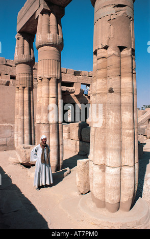 Teil der Tempel von Karnak Luxor am Ostufer des Flusses Nil Ägypten Stockfoto