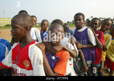 In Lagos will viele junge Fußballtalent die Organisation Katzen beitreten. Ihr Ziel ist die Erreichung die Fußball-Nationalmannschaft Stockfoto